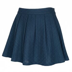 Coldwater Creek Blue Metallic Tweed Skirt | Size 10